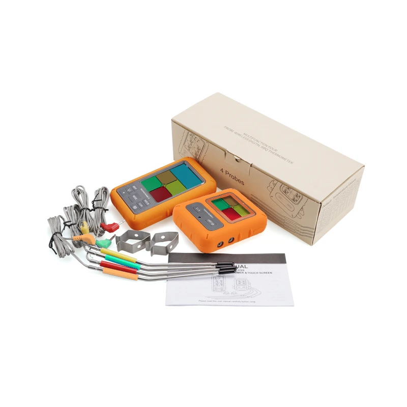 Цветной экран беспроводной четырёхконтактный пищевой термометр