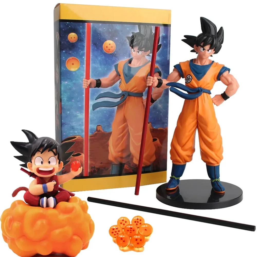 Горячая 22 см Dragon Ball Z Аниме Фигурка Сон Гоку Детский Супер Сайян Gk DBZ Статуя из ПВХ