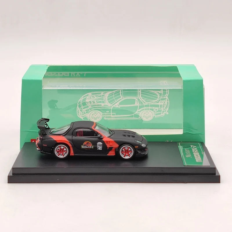 1:64 мастер RX-7 FD3S Amemiya Jurassic/Sub-черные модели автомобилей литые игрушки коллекция