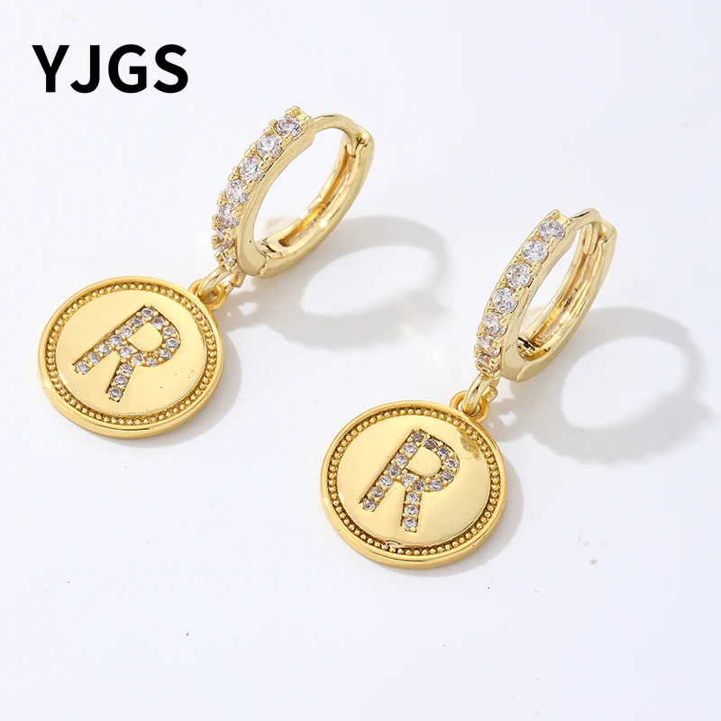 YJGS темпераментные минималистичные ювелирные изделия Медный позолоченный набор