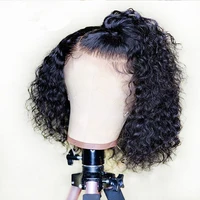 sheenreal bob wig human hair 180 density mongolian remy curly lace front womens short wigs 13x4 preplucked bleached knots