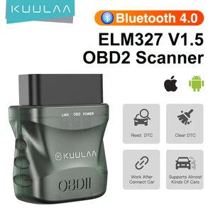 Автомобильный диагностический сканер KUULAA ELM327 V1.5 OBD2, Bluetooth 4,0, OBD 2, для IOS, Android, ПК, сканер ELM 327, устройство чтения OBDII