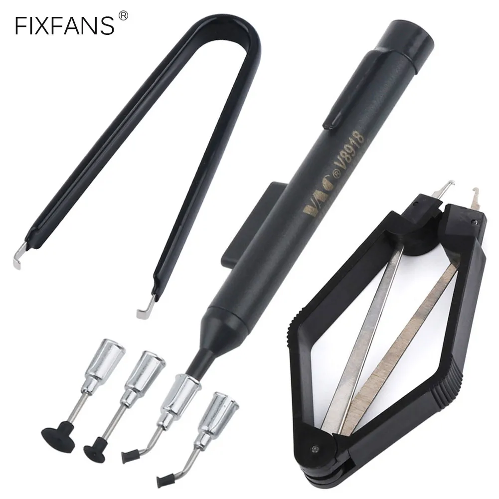 PLCC IC чип экстрактор компонент съемник инструмент для удаления и вакуумная всасывающая ручка IC перо для захвата для печатной платы набор инструментов для ремонта печатной платы PLCC IC чип экстрактор компонент съемник инструмент для удаления и вакуумная всасывающая ручка IC перо для захвата для печатной платы набор инструментов для ремонта печатной платы