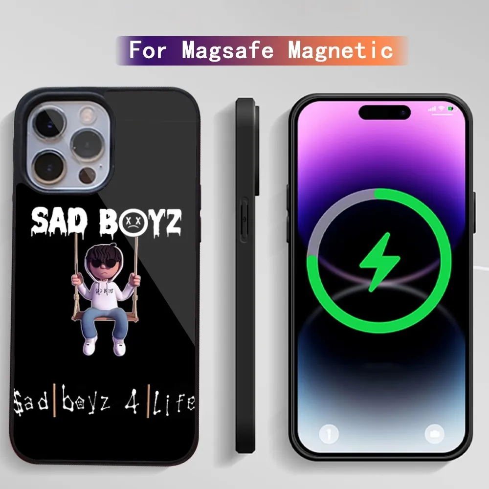 Чехол для телефона Junior H Singer $ad Boyz 4 Life II iPhone 15 14 13 12 11 Plus Pro Max Magsafe с магнитной