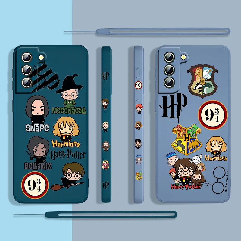 

Ring Potters Wand Harries Phone Case For Samsung Galaxy S22 S21 S20 S10 Note 20 10 Ultra Plus Pro FE Lite Liquid Left Rope Cover