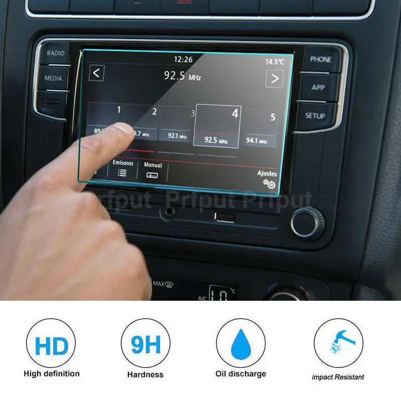 

Защитная пленка из закаленного стекла для Volkswagen Vento 2021, 6,5-дюймовая автомобильная наклейка с навигационным дисплеем, автозащитная наклейка