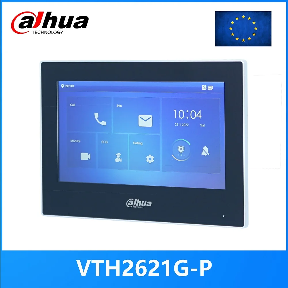 Dahua VTH2621GW-P VTH2621G-P 802.3af PoE 7-дюймовый сенсорный внутренний монитор, монитор дверного звонка, видеодомофон, встроенная SD-карта 32 Гб