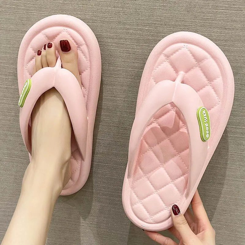 Women Cloud Flip Flops 2022 Fashion Female Breathable Shoes Slides Big Soft Sole Platform Sandals Outdoor Ladies Pink Slipper