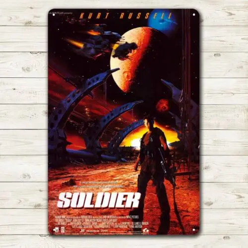 Металлический плакат из фильма &quotСолдат Курта Рассел&quot жестяной знак 20x30 см