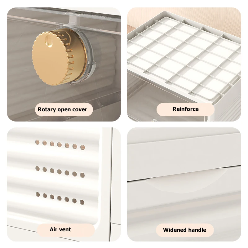 Ящик для хранения обуви большого размера зеркальный дисплей в шкафу прозрачная