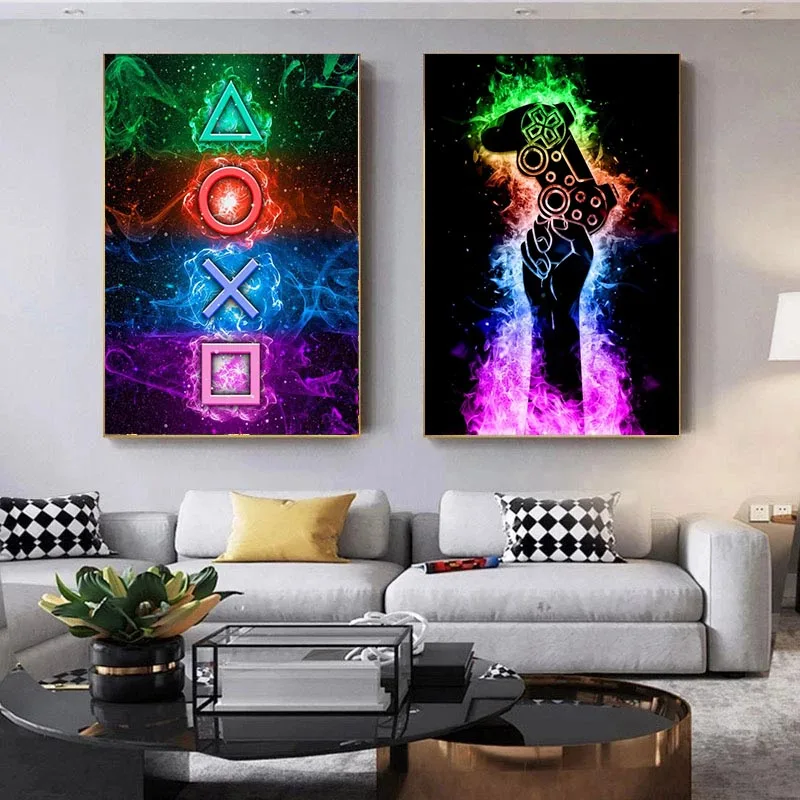 

Плакаты для игровой консоли, декор для игр, холст, живопись, HD принты для мальчиков, спальни, Интернет-кафе, игр, настенное искусство, домашни...