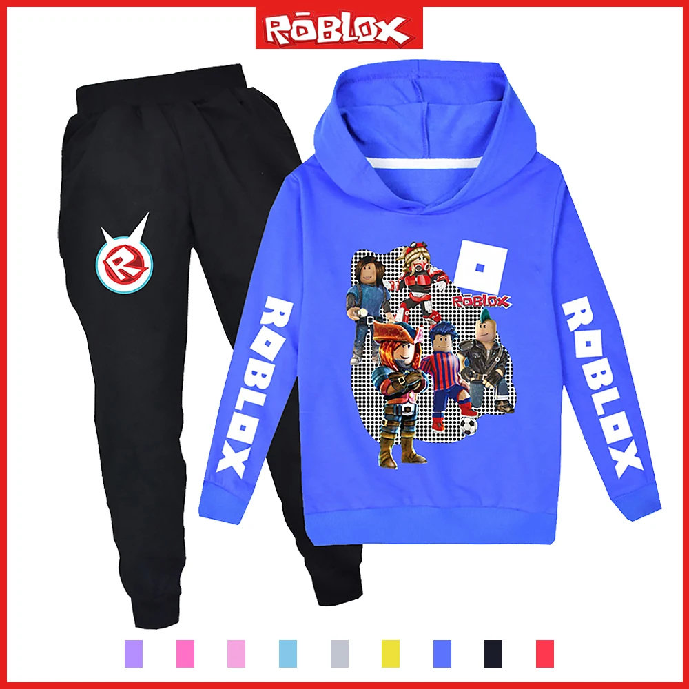 

2-Pcs Roblox Game Cartoon Print Spring and Autumn Student Leisure Trend Boy Girl Hoodies Leggings Trousers Sweater Birthday Gift