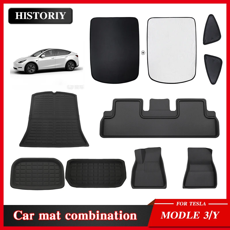 

Солнцезащитный козырек для Tesla Model Y 2022, аксессуары, коврик для багажника, напольные коврики, нижние новые автомобильные необходимые аксессу...