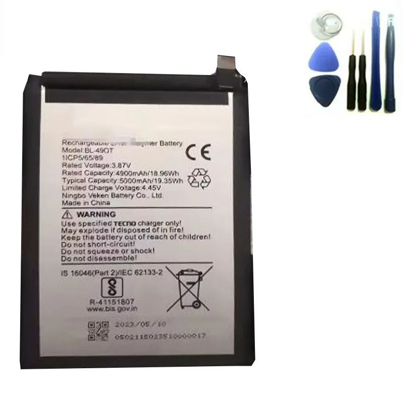 Аккумулятор 5000 мАч BL-49OT для Tecno Camon 20 CK6 CK6n Pro CK7n Аккумуляторы мобильных телефонов с