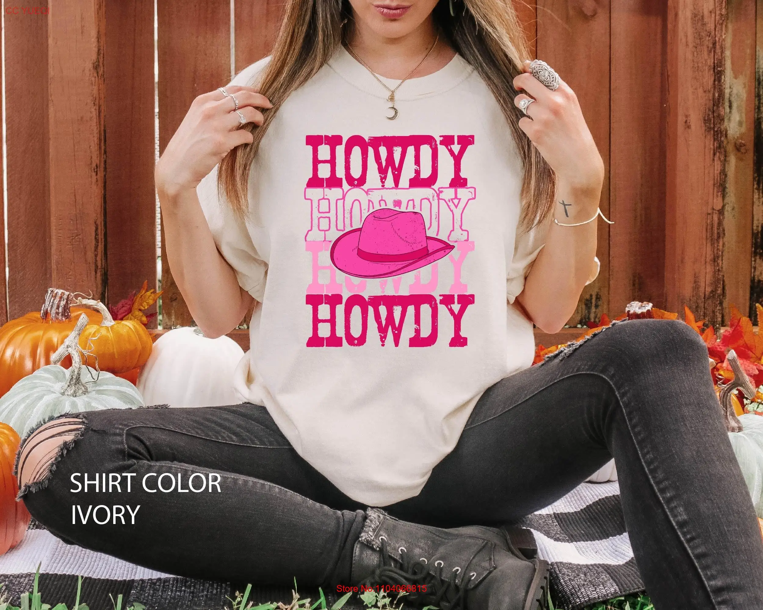 Женская футболка Comfort Colors Howdy с длинными или короткими рукавами в стиле Western Country