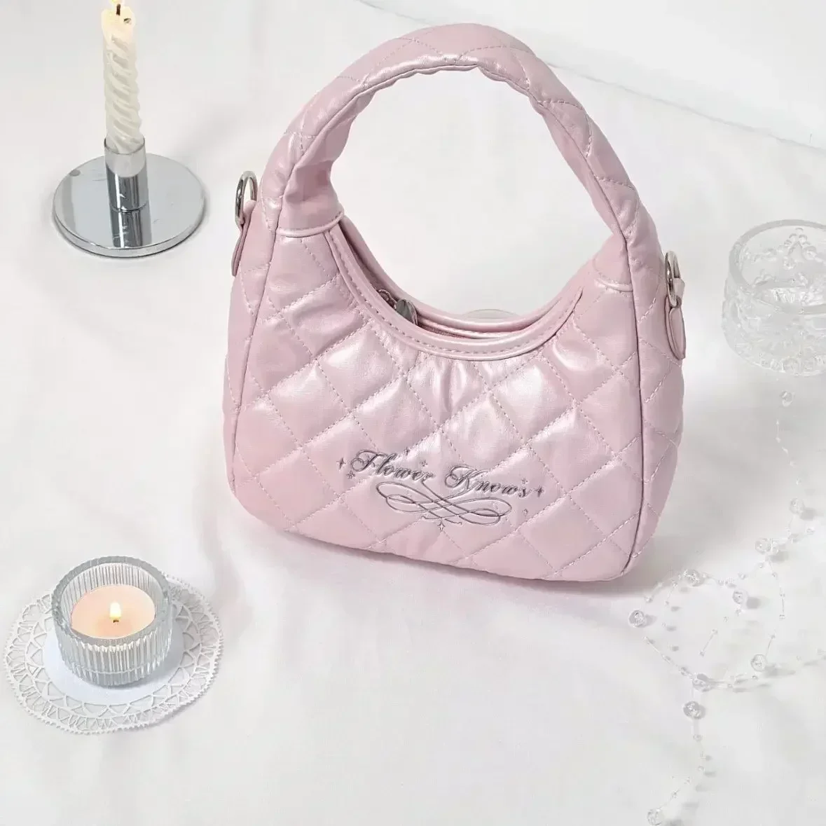 Фото Зеркало Flower Knows Moonlight Mermaid Collection Ручное зеркало Limited Белый Синий Розовый Шоколадное Зеркало Феи №5
