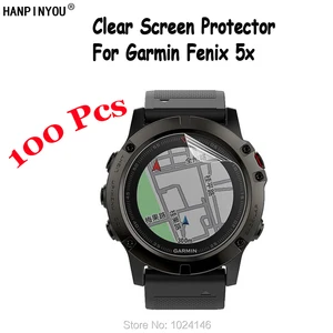 100 Pcs/Lot For Garmin Fenix 5x SmartWatch New HD Clear Screen Protector Protective Film Guard With Cleaning Cloth 100 Pcs/Lot For Garmin Fenix 5x SmartWatch New HD Clear Screen Protector Protective Film Guard With Cleaning Cloth