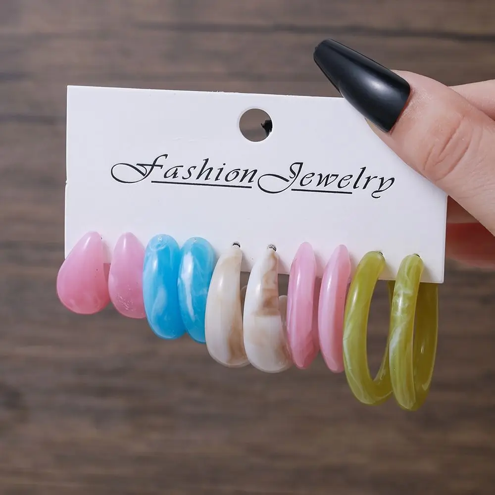 Милые акриловые серьги-подвески для девочек модные милые Разноцветные серьги из