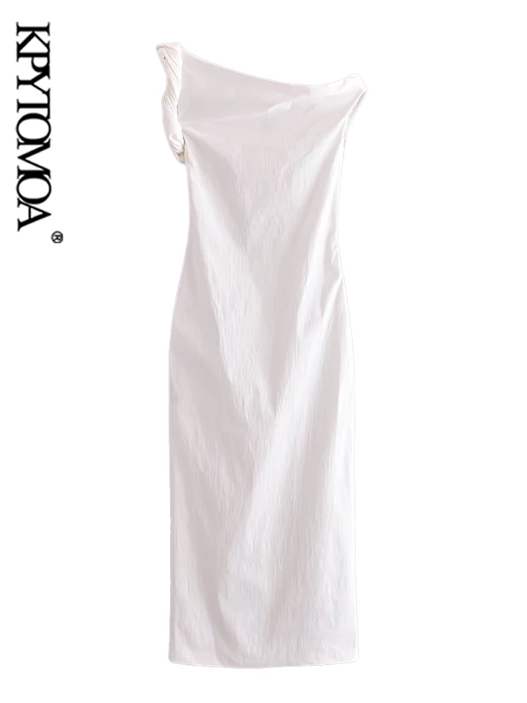 

KPYTOMOA женское модное асимметричное платье средней длины, сексуальные женские платья без рукавов с боковой молнией, Vestidos Mujer