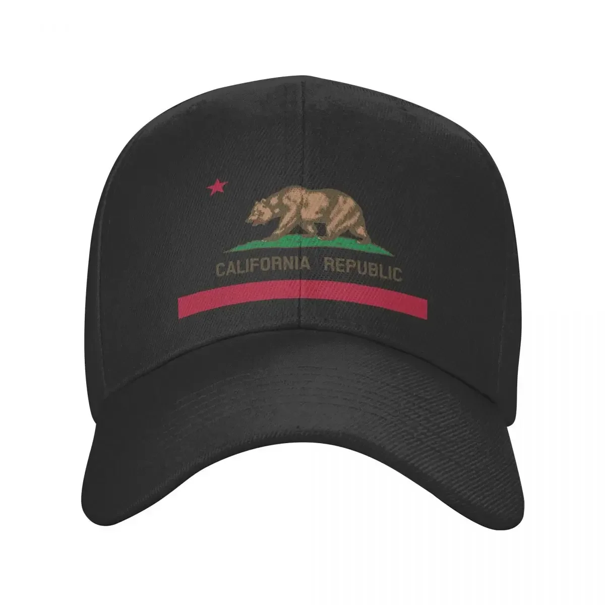 

Personalized Bear California Republic Flag Baseball Cap Sports Men Women's Adjustable Dad Hat Autumn