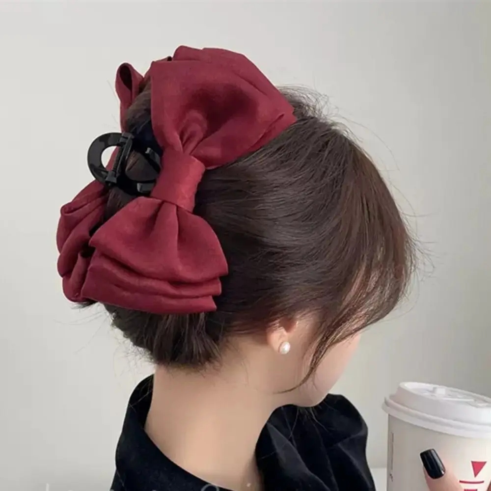 

New Women High-end Female Hairpins Headdress Hair Clip Bow Grab Clip Hair Clamps
