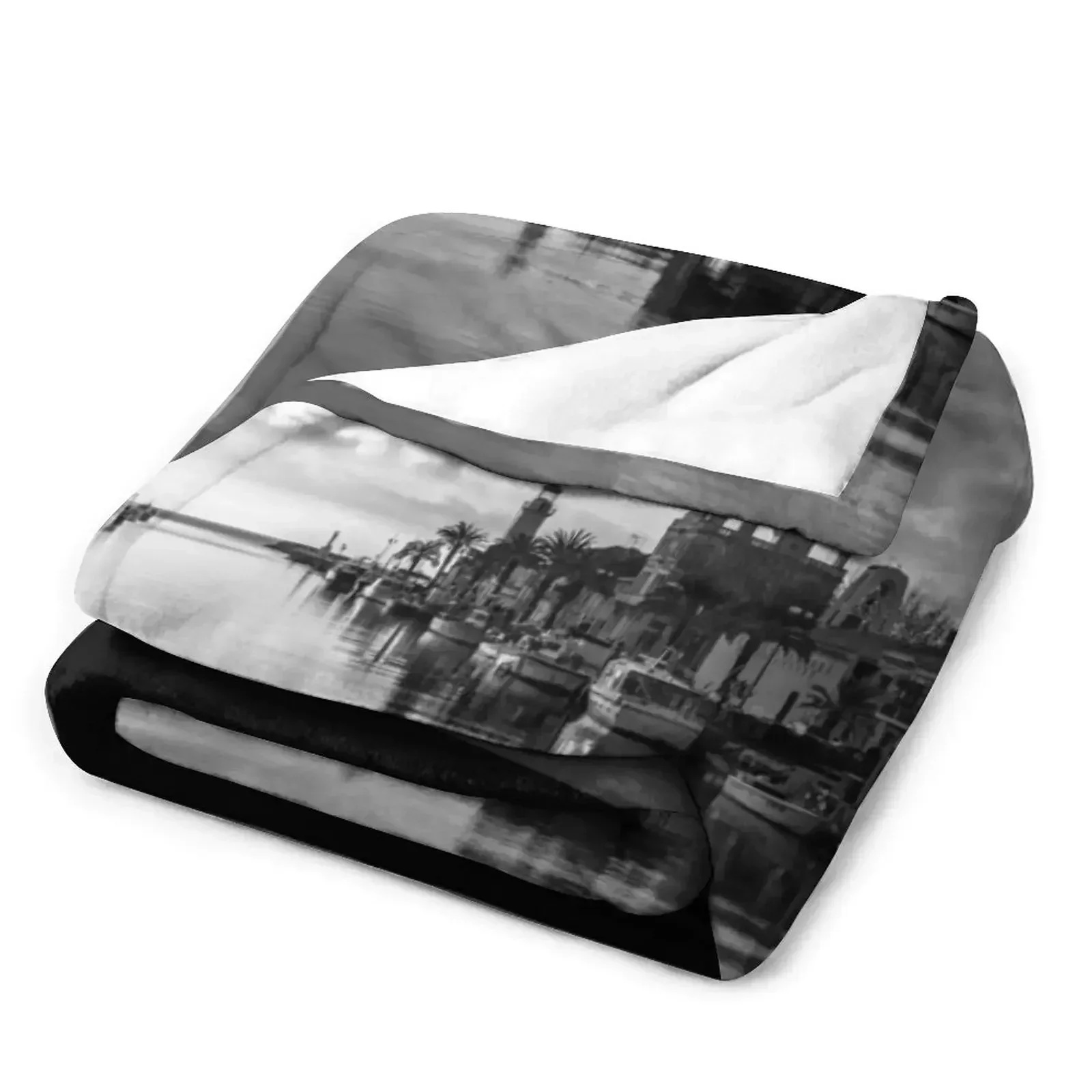 Port of Grau du Roi France Плед Одеяла и плед на диван