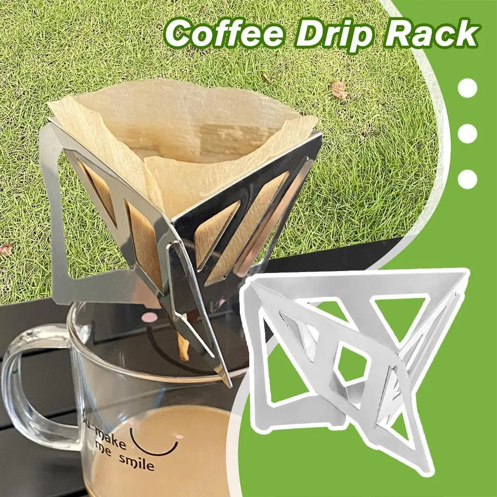 

Foldable Portable Coffee Drip Rack Coffee Filter Rack Rack Outdoor Steel Making Coffee Camping Tool Drip O5l6
