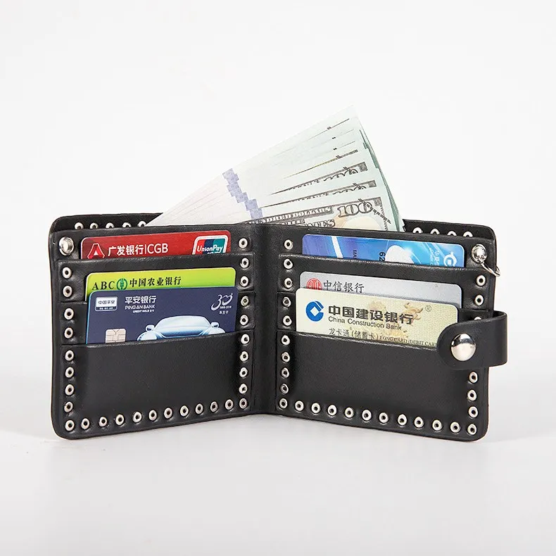 Мужской/женский кошелек-клатч из ПУ кожи с цепочкой