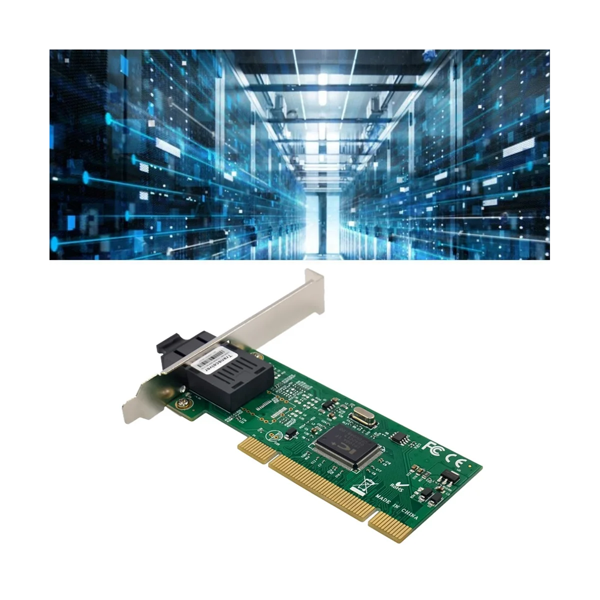 

PCI IP100A сетевая карта ST7261 IC Plus IP100A PCI один порт SC адаптер для быстрого Ethernet 100M оптическая сетевая карта