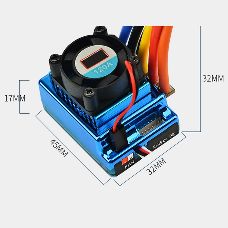 RC Racing ESC 120A Датчик Большой регулятор скорости тока Автомобильные аксессуары для