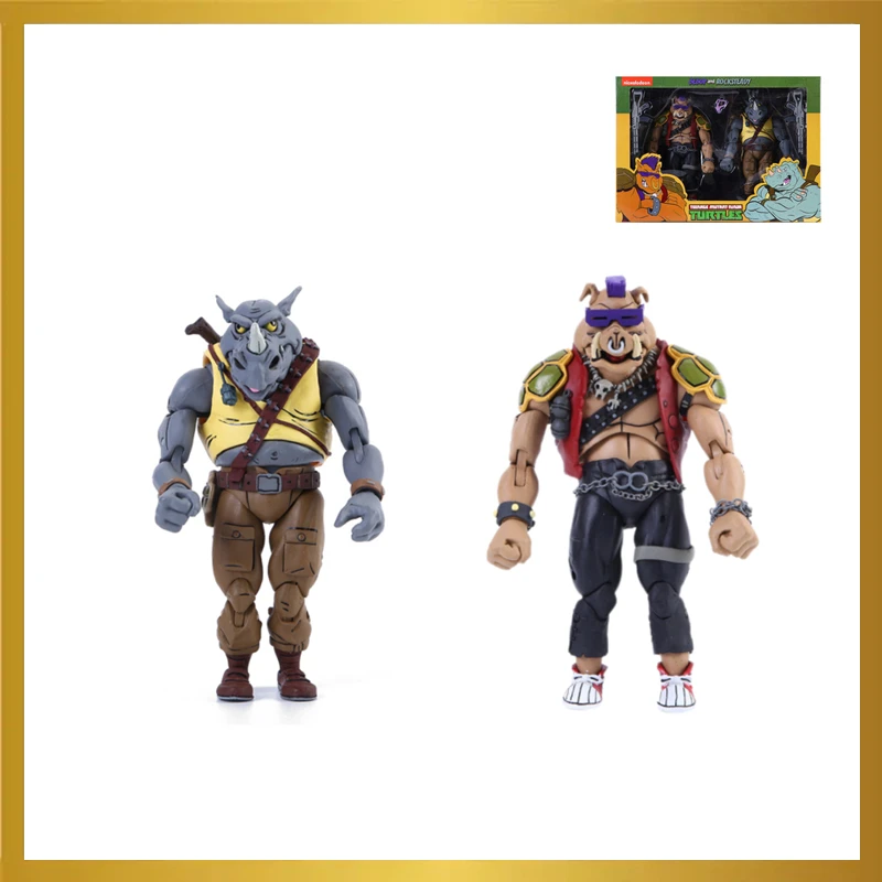 

Новая экшн-фигурка в наличии Tmnt, новейшие Черепашки, голова быка против лица свиньи, ограниченная серия, детская Коллекционная модель, игруш...