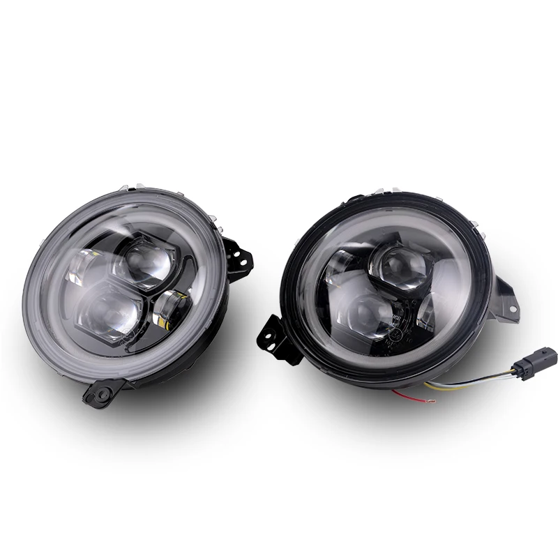 

2 Pcs 9 Inch Round Headlamp Halo DRL for Jeep Wrangler JL 2018 2019 2020 High Low Beam LED Headlight with DRL