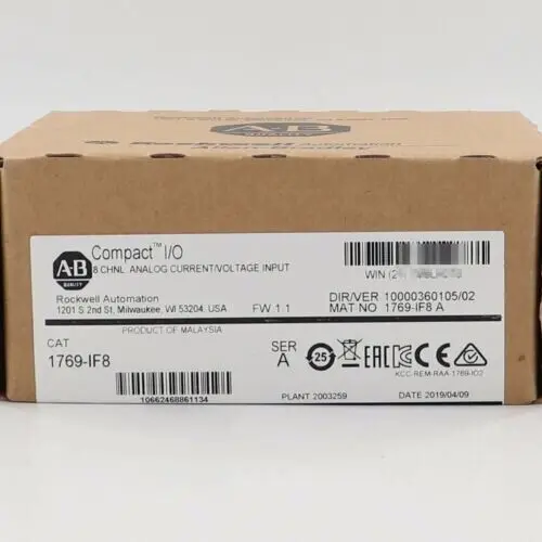 

Новый заводской герметичный аналоговый входной модуль AB 1769-IF8 Ser A Compact logix 1769IF8