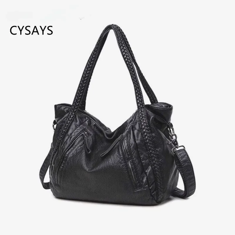 

New Arrival 2023 Korean Fashion Casual Simple Large Capacity Shoulder Crossbody Bag for Women,Soft Leather Tote Bag