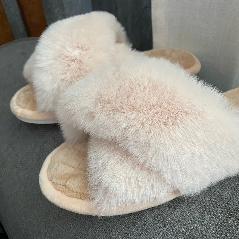 KYGZ Women Slippers New 2022 Fur Indoor Fashion Woman Shoes Daily Vacation Shoes Ins Style Footwear Size 36-41