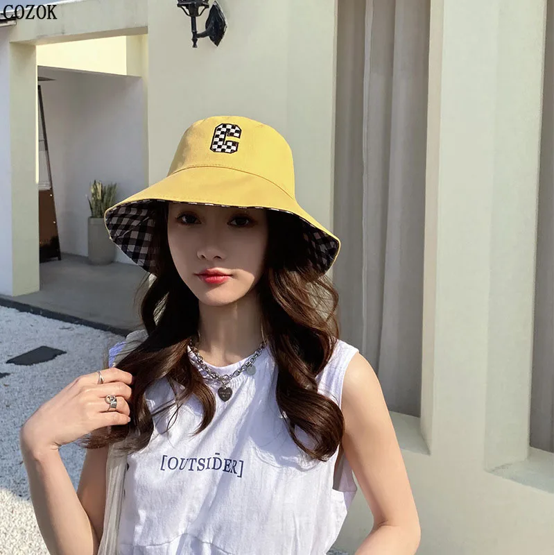 The New Double Sided Bucket Hat Outdoor Summer Sun Protection Casquette Fashion Trend Gorra Deportes Y Ocio Fascinator Muts Cap