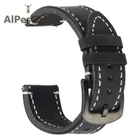 natural leather watch strap 18mm 20mm crazy horse leather watch wristband 22mm retro cowhide watch band