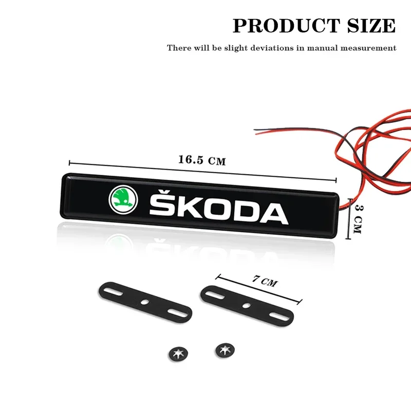 

Светодиодная эмблема для Skoda Kodiaq Superb Kamiq Fabia 1 Rapid Octavia 2 A7 Tour RS Yeti Karoq, значок передней решетки автомобиля, украшение