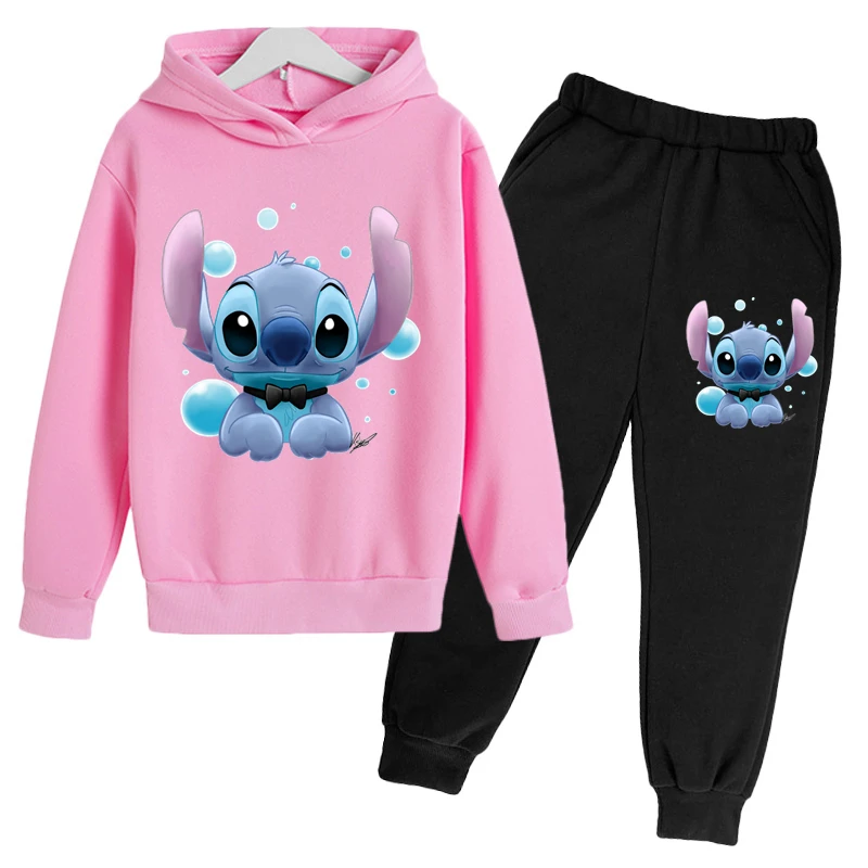 

Baby Stitch Clothing Sets Children 1-16 Years Suit Boys Tracksuits Kids Brand Sport Suits Stich Hoodies Tops +Pants 2pcs Set