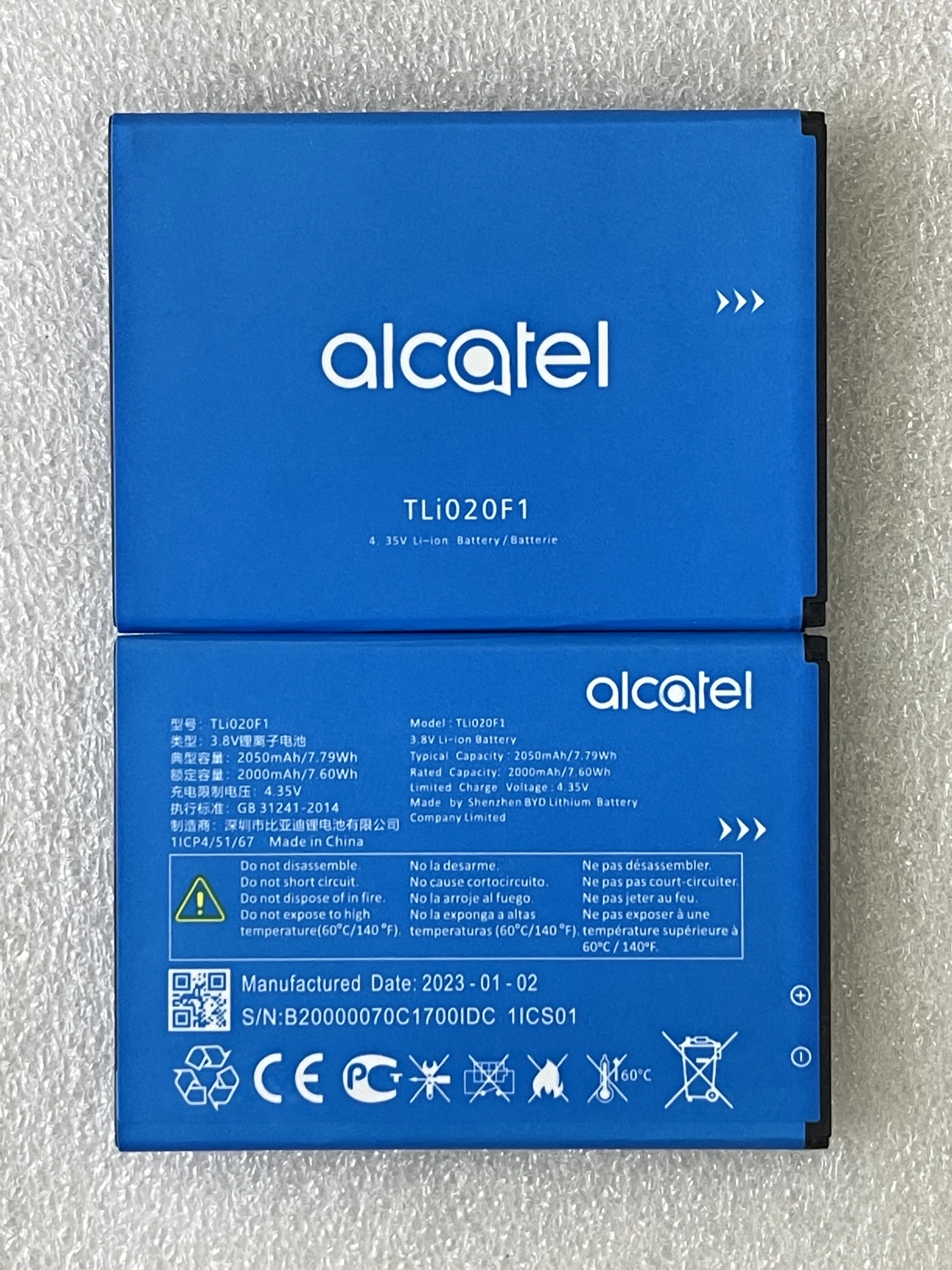 Оригинальный аккумулятор 2050 мАч TLi020F1 TLi020FA для мобильного телефона Alcatel + номер отслеживания