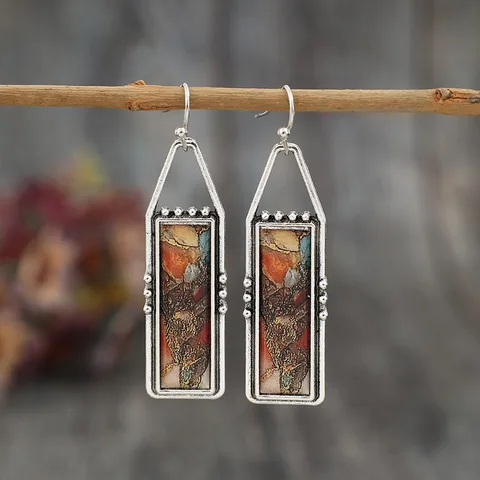 Серебряные винтажные серьги-капельки NovoPublic