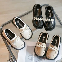 childrens mary janes 2022 spring new girls leather shoes kids flat pearl school shose 2022 spring autumn baby shoes for girl