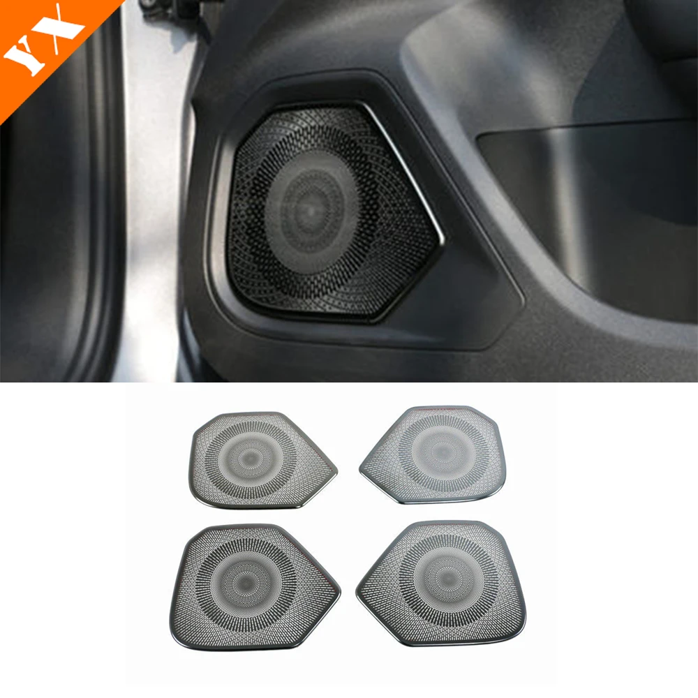 

Stainless Auto Accessories Interior Door Speaker Audio Horn Cover Trim Frame Sticker Car Styling For Citroen C5X 2021 2022 2023