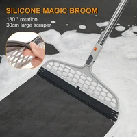 50inch magic silicone broom lengthen floor cleaning squeegee pet hair dust brooms bathroom floor wiper household cleaning tools