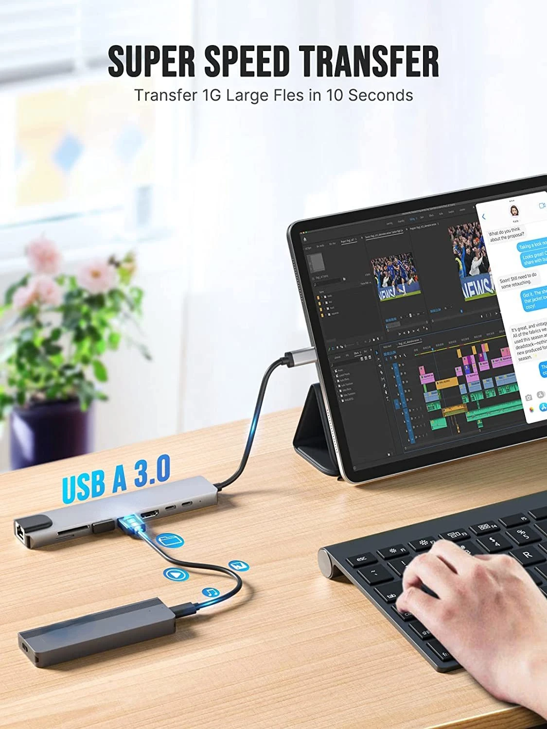 USB-концентратор 8 в 1 для Macbook адаптер ПК PD зарядка портов док-станция RJ45 HDMI
