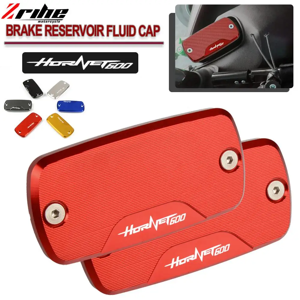 

Motorcycle Aluminum Front Brake Reservoir Fluid Tank Cover Oil Cup Cap Protector For Honda Hornet 600 1998 1999 2000 2001-2014