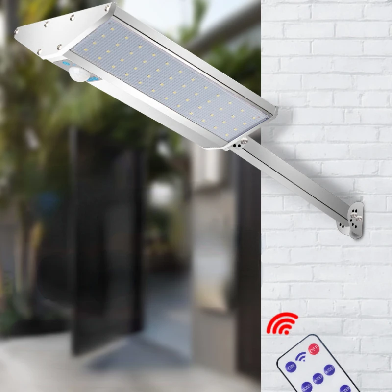 

Solar Street Lights Outdoor Led Waterproof Motion Sensor Monocrystalline Silicon Panel for Parking Lot, Yard Garden solar light