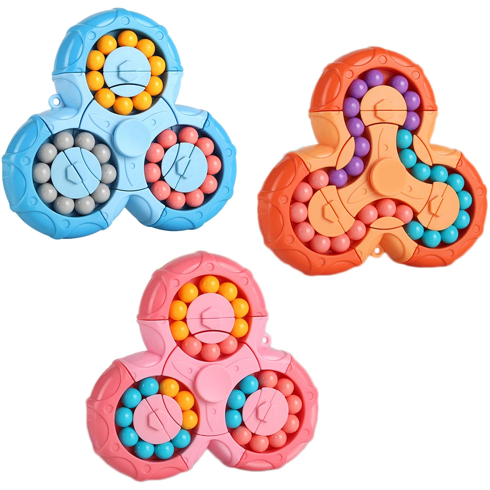 

Mini Bean Cube Toys Stress Relief Spin Bead Puzzles Decompression Game Finger Gyro Rotating Decompression Toy for Kids