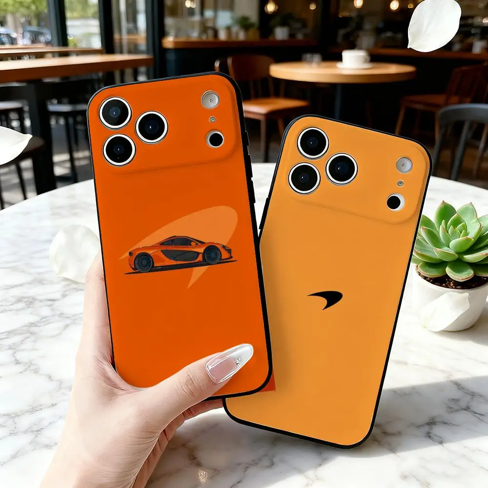 Фото Чехол M-McLarenes для iPhone 17 16 15 14 13 12 11 Pro Max Plus Air Mini, мягкий, черный №1