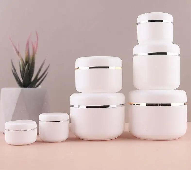 

30Pcs/Pack 10g 20g 30g 50g White Plastic Face Cream Jar Container Sample Cosmetics Box Empty Makeup Pot Refillable Bottles